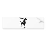 Monkey Swinging in Tree Silhouette Cartoon Bumper Sticker