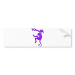 Monkey Swinging in Tree Silhouette Cartoon Bumper Stickers