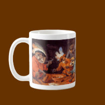 Monkey Tavern Coffee Mug:  Vintage Art