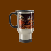Monkey Tavern Thermal Travel Mug:  Vintage Art