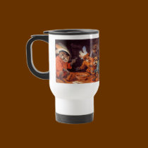 Monkey Tavern Thermal Travel Mug:  Vintage Art mugs
