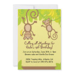 Monkey Themed  Birthday Party Invitation