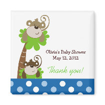 MONKEY TIME (Blue Dot) Favor Magnet