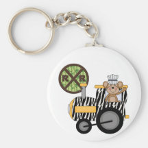 Monkey Train Engineer T-shirts and Gifts Key Chains
