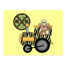 Monkey Train Engineer T-shirts and Gifts Post Cards
