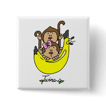 Monkey Twin Boy and Girl Tshirts and Gifts buttons by maternity Monkey Twin Boy and Girl Tshirts and Gifts buttons