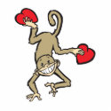 monkey valentine photo sculptures