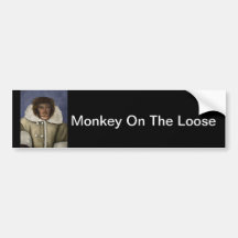 Monkey Wearing Jacket Bumper Sticker