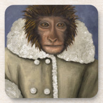 Monkey Wearing Jacket cork coasters
