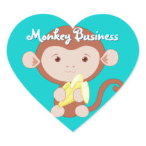 Monkey with Banana Stickers