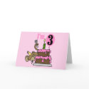 Monkey with Cake 3rd Birthday Tshirts and Gifts cards