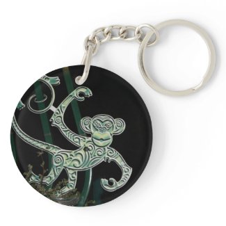 monkey wrought iron figure acrylic key chains