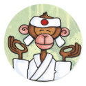 monkey zen stickers by cfkaatje monkey zen stickers