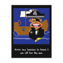 monkeypirate, Arrr, my banana in hand, I am off... postcards