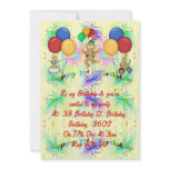 Monkeys 2nd Birthday Custom Invitation