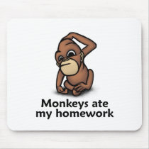Monkeys ate my Homework mousepads by TheRealShuba Monkeys ate my Homework mousepads