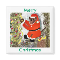 Monkeys Christmas Magnet by dovigirl2008*