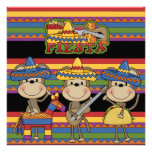 Monkeys Fiesta Customized  Birthday Invitations