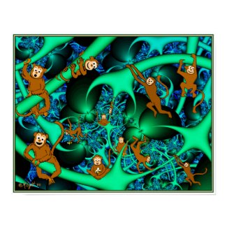 Monkeys in my Fractal print