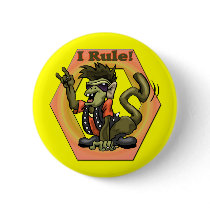 Monkeys Rule Buttons by halloween_tshirts Monkeys Rule Buttons