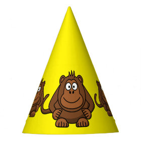 Monkies Zoo Animal Safari Birthday Party Hat