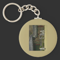Monks at palgong mountain, South Korea keychains