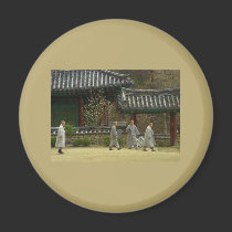 Monks at palgong mountain, South Korea magnets