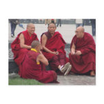 Monks Chatting at a park in China Postcards
