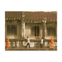 Monks in a Row Post Cards