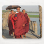 Monks on U-Bein Bridge, Mandalay Mouse Pad