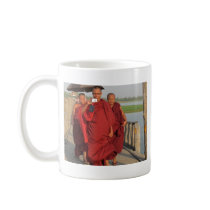 Monks on U-Bein Bridge, Mandalay Mugs