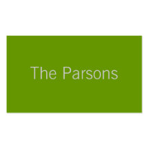 Monochromatic in Green Tea Business Cards