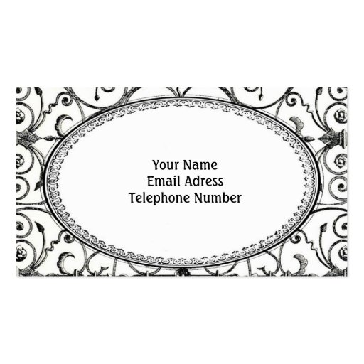 Monochromatic Vintage Crown Business Card (back side)
