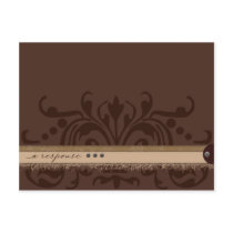 Monochrome Brown Response postcards