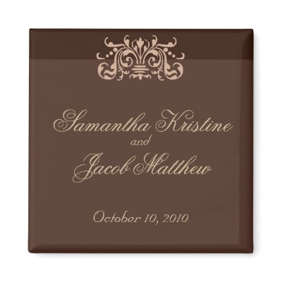 Monochrome Brown Save the Date Magnet by KrispysKingdom