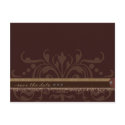 Monochrome Brown Save the Date postcards by KrispysKingdom Monochrome Brown Save the Date postcards