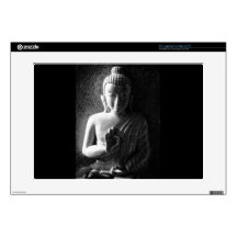 Monochrome Carved Buddha Skins For Laptops