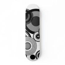 Monochrome Circles Skateboard by thehatch Monochrome Circles Skateboard