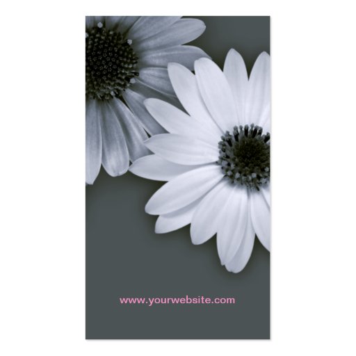Monochrome Daisies business card (back side)