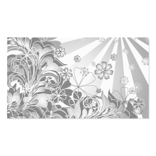 monochrome flowers_card business cards (back side)