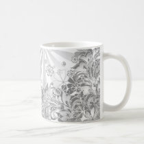 monochrome flowers mugs by VioDeSign monochrome flowers mugs