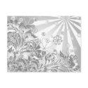 monochrome flowers postcards