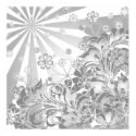 monochrome flowers posters