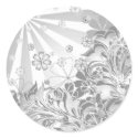 monochrome flowers stickers by VioDeSign monochrome flowers stickers