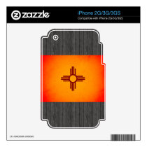 Monochrome New Mexico Flag Decals For The iPhone 2G