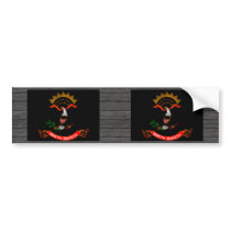 Monochrome North Dakota Flag Bumper Stickers