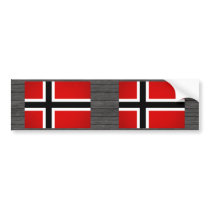 Monochrome Norway Flag Bumper Sticker