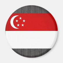 Monochrome Singapore Flag Magnets