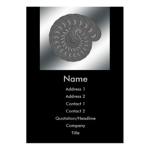 Monochrome Spiral Graphic. Business Card Templates (front side)