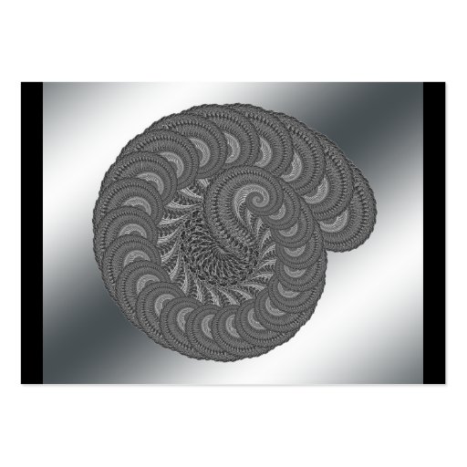 Monochrome Spiral Graphic. Business Card Templates (back side)